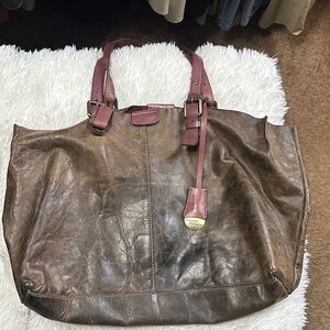 Chic Brown Leather Shoulder Bag